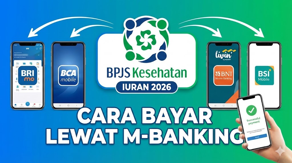 Cara Bayar Iuran BPJS Kesehatan 2026 lewat M-Banking BRI, BCA, Mandiri, BNI, dan BSI
