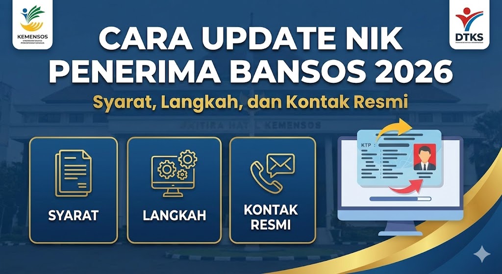 Cara Update NIK untuk Penerima Bansos 2026: Syarat, Langkah, dan Kontak Resmi